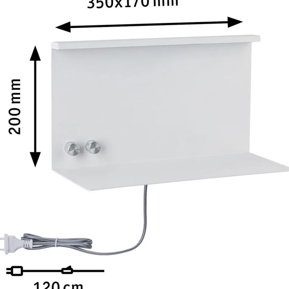 LED-seinävalaisin Paulmann Jarina, USB C, 3000K, himmennettävä, mattamusta