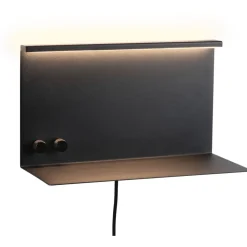 LED-seinävalaisin Paulmann Jarina, USB C, 3000K, himmennettävä, mattamusta