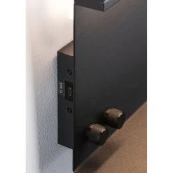 LED-seinävalaisin Paulmann Jarina, USB C, 3000K, himmennettävä, mattamusta