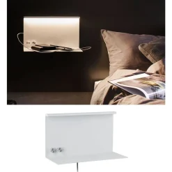 LED-seinävalaisin Paulmann Jarina, USB C, 3000K, himmennettävä, mattamusta