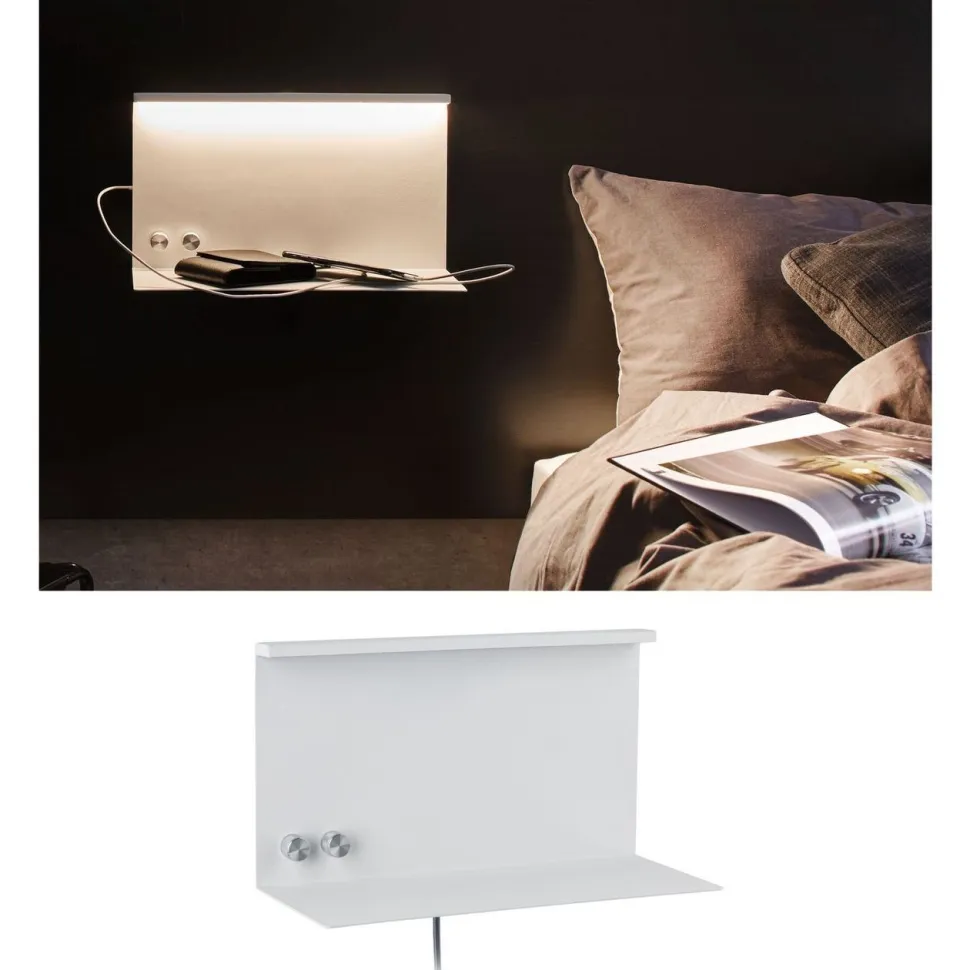 LED-seinävalaisin Paulmann Jarina, USB C, 3000K, himmennettävä, mattamusta