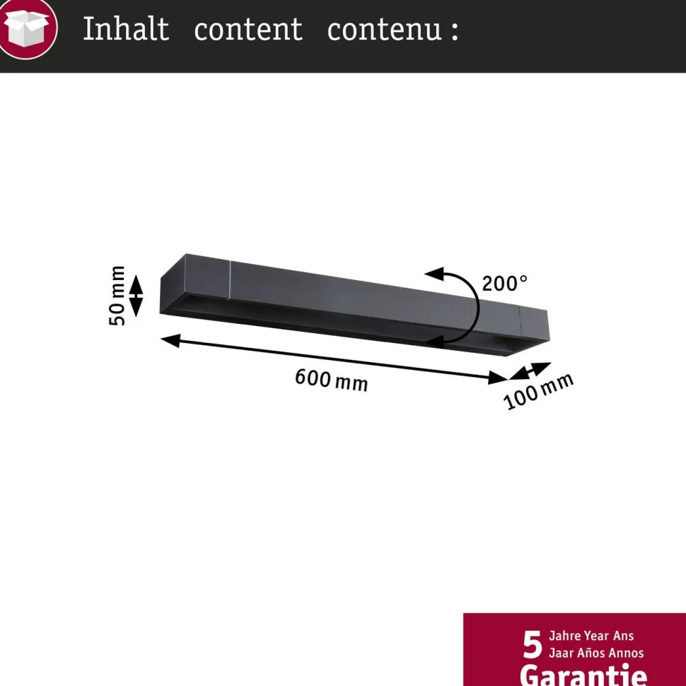 LED-seinävalaisin Paulmann Lucille 60cm IP44 2700K himmennettävä, eri vaihtoehtoja