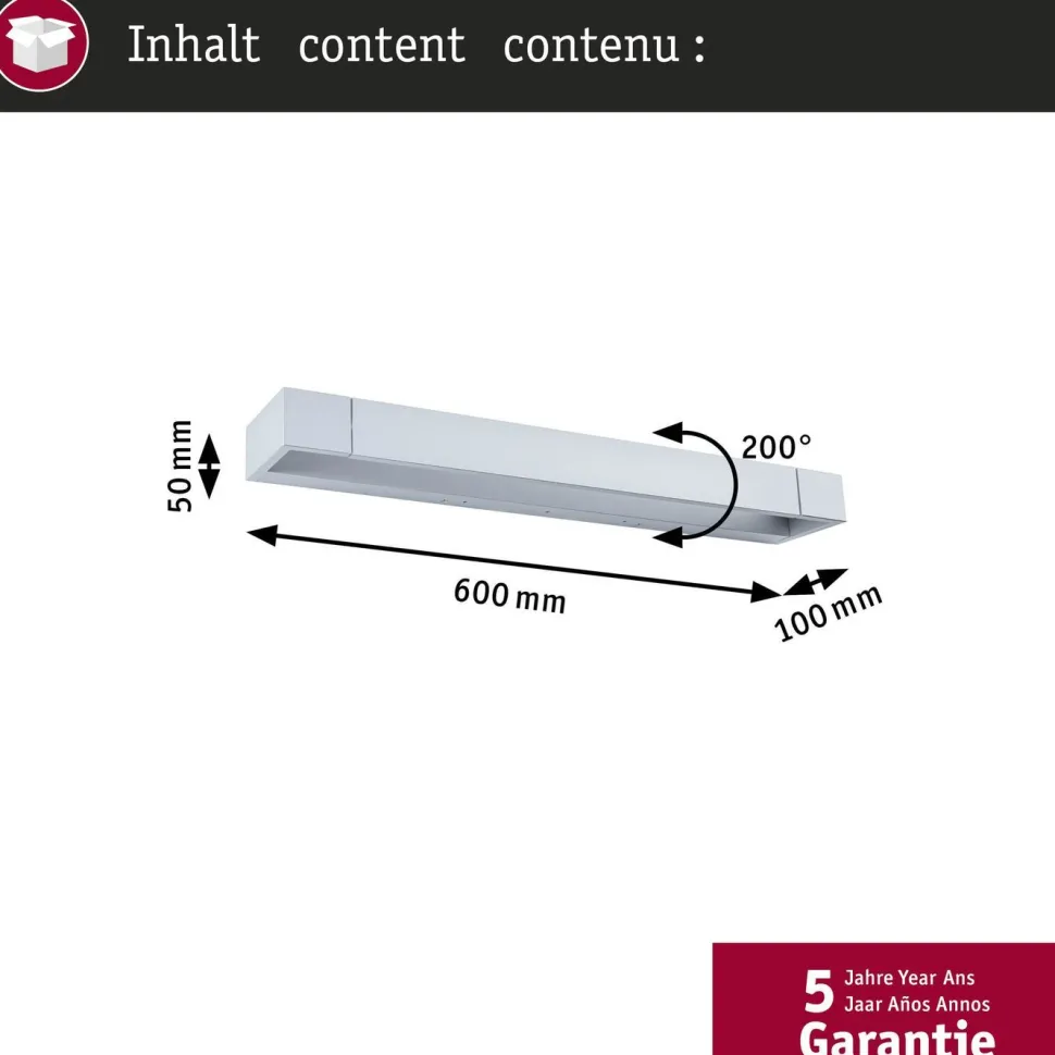 LED-seinävalaisin Paulmann Lucille 60cm IP44 2700K himmennettävä, eri vaihtoehtoja