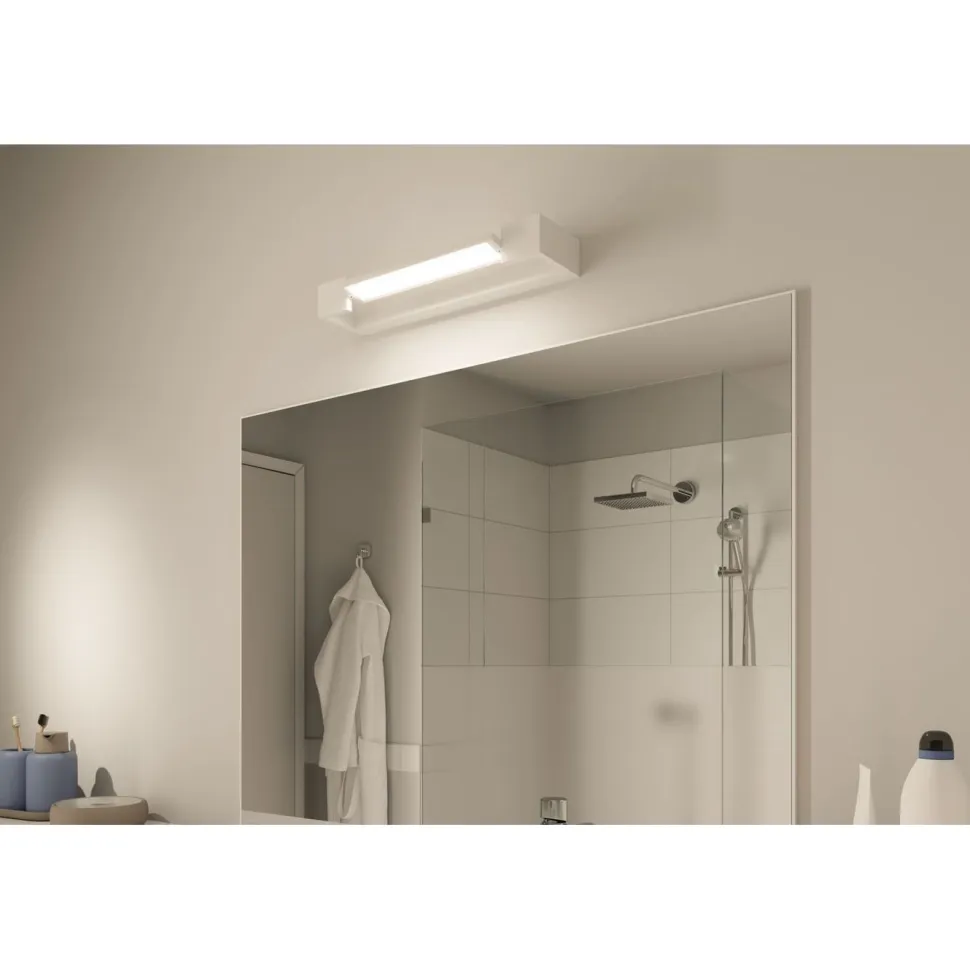 LED-seinävalaisin Paulmann Lucille, 40cm, IP44, 2700K, himmennettävä, valkoinen