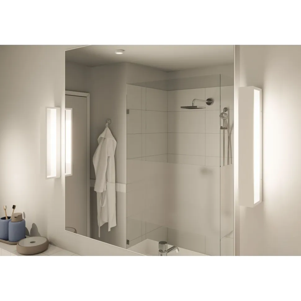 LED-seinävalaisin Paulmann Lucille, 40cm, IP44, 2700K, himmennettävä, valkoinen