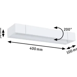 LED-seinävalaisin Paulmann Lucille, 40cm, IP44, 2700K, himmennettävä, valkoinen