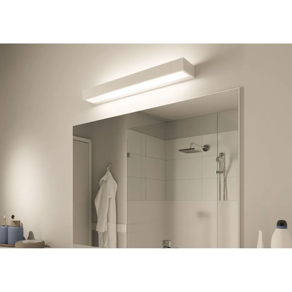 LED-seinävalaisin Paulmann Lucille, 40cm, IP44, 2700K, himmennettävä, valkoinen