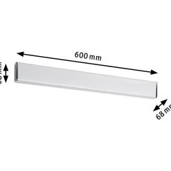 LED-seinävalaisin Paulmann Nembus, IP44, 3000K, 600lm, 9W, kromi/valkoinen