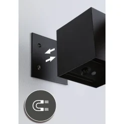 LED-seinävalaisin Paulmann Nyara, IP44, 3000K, 100x100mm, 2x1W / 1W, akkukäyttöinen, hämäräohjattu liiketunnistin (HF), valkoinen