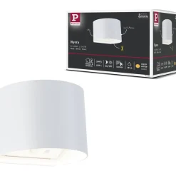 LED-seinävalaisin Paulmann Nyora, IP44, 3000K, 135x120mm, 2x1W / 1W, akkukäyttöinen, hämäräohjattu liiketunnistin (HF), valkoinen