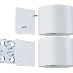 LED-seinävalaisin Paulmann Nyora, IP44, 3000K, 135x120mm, 2x1W / 1W, akkukäyttöinen, hämäräohjattu liiketunnistin (HF), valkoinen