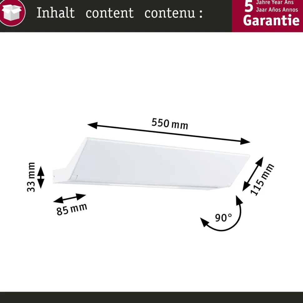 LED-seinävalaisin Paulmann Ranva, 2700K, himmennettävä, mattavalkoinen