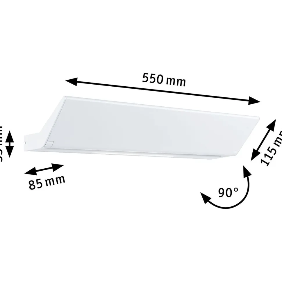 LED-seinävalaisin Paulmann Ranva, 2700K, himmennettävä, mattavalkoinen
