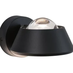 LED-seinävalaisin Paulmann Sabik, IP44, 2700K, himmennettävä, musta