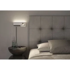 LED-seinävalaisin Paulmann Serra Left, USB C, 2700K, himmennettävä, mattavalkoinen/mattamusta