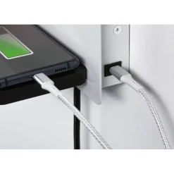 LED-seinävalaisin Paulmann Serra Right, USB C, 2700K, himmennettävä, mattavalkoinen/mattamusta