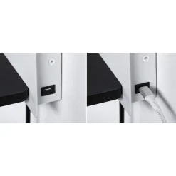 LED-seinävalaisin Paulmann Serra Right, USB C, 2700K, himmennettävä, mattavalkoinen/mattamusta