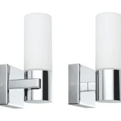 LED-seinävalaisinsetti Gemini 195x85x105 mm 2 kpl kromi IP44