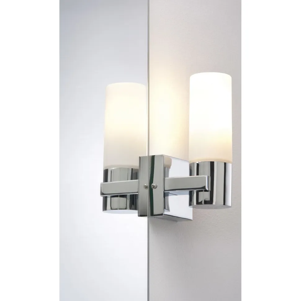 LED-seinävalaisinsetti Gemini 195x85x105 mm 2 kpl kromi IP44