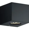 LED-seinävalaisin Trio Cordoba 90x100x105 mm mattamusta IP44