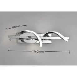 LED-seinävalaisin Trio Isabel, kromi, 4000K