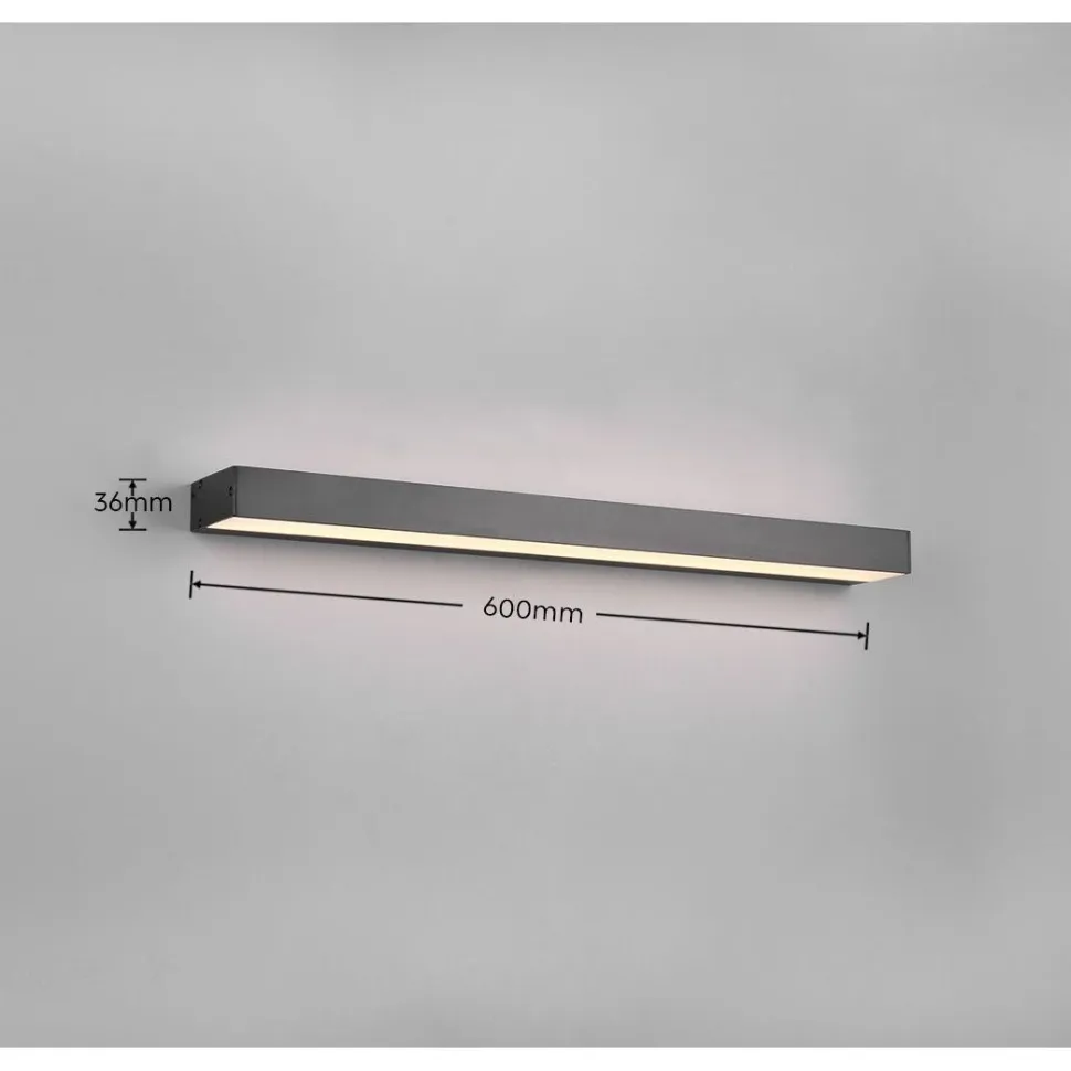 LED-seinävalaisin Trio Rocco H2O eri kokoja ja värejä