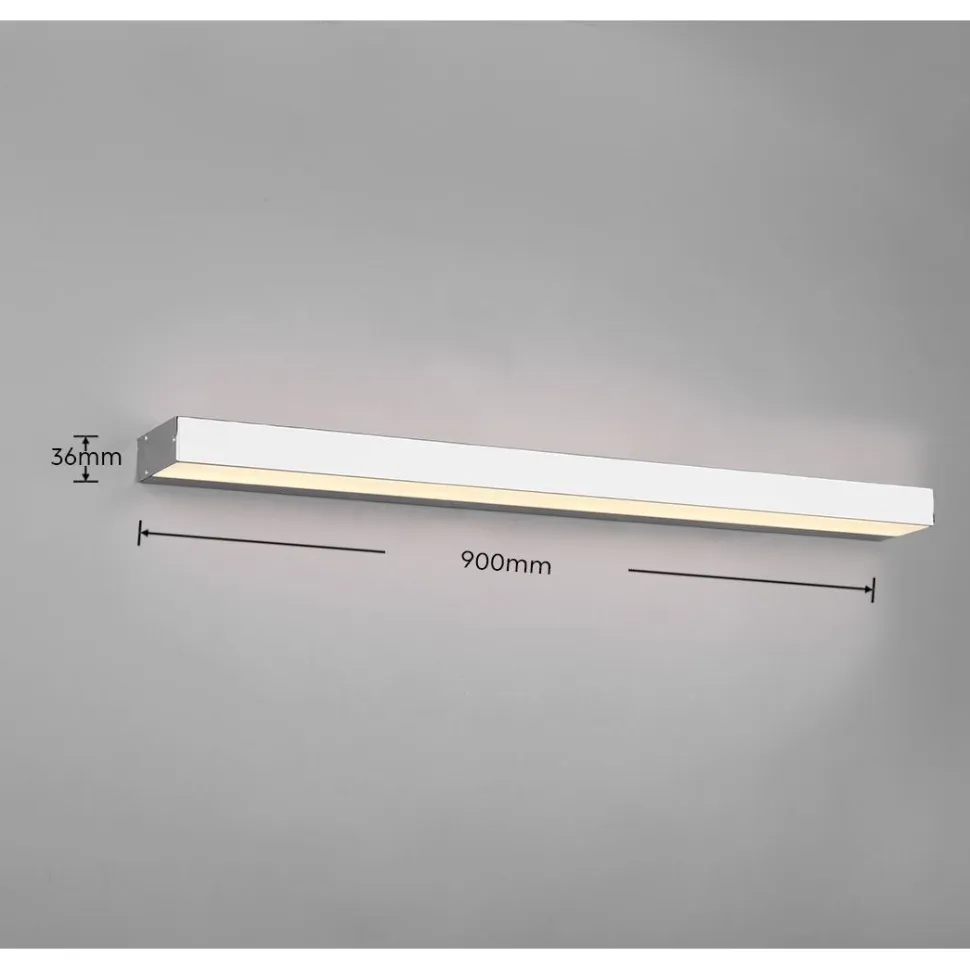 LED-seinävalaisin Trio Rocco H2O eri kokoja ja värejä