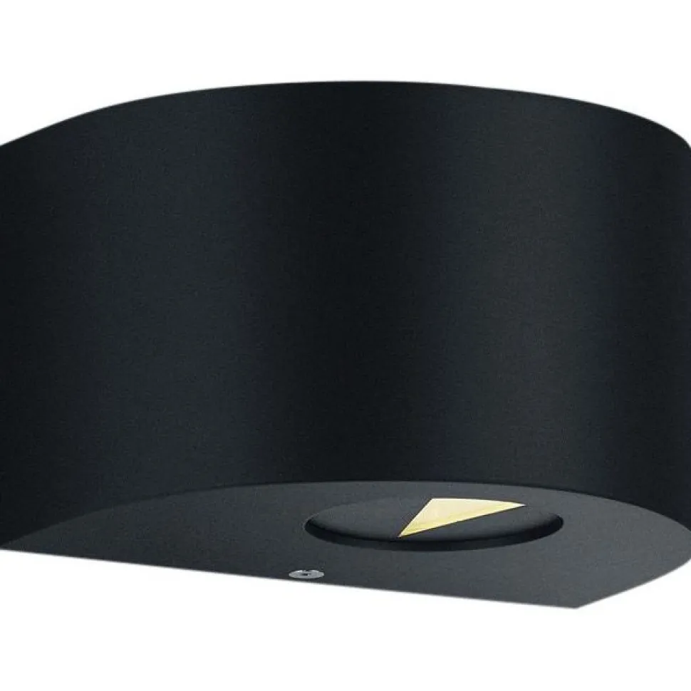 LED-seinävalaisin Trio Rosario 90x150x105 mm mattamusta IP44