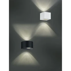 LED-seinävalaisin Trio Rosario 90x150x105 mm mattamusta IP44