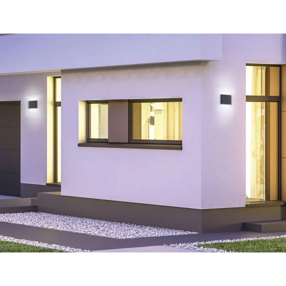 LED-seinävalaisin Trio Thames II 115x90 mm antrasiitti