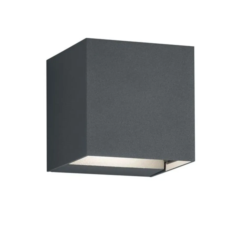 LED-seinävalaisin ulos Trio Adaja 80x80x80mm antrasiitti
