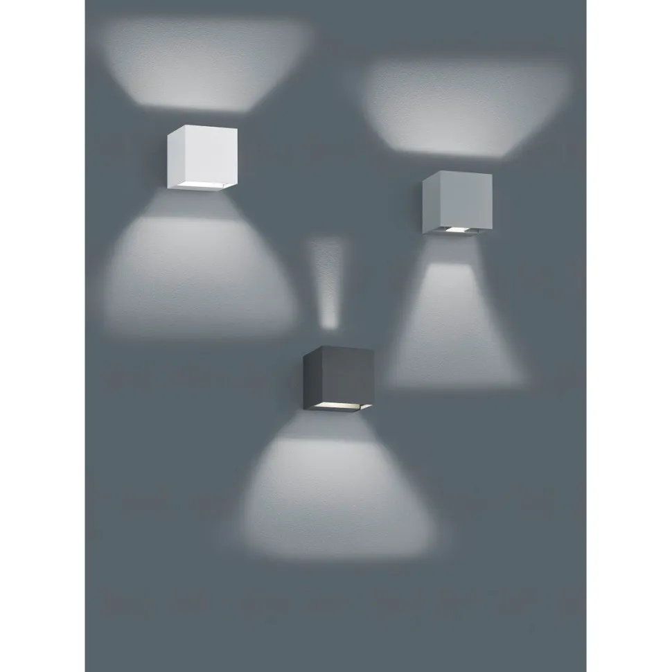 LED-seinävalaisin ulos Trio Adaja 80x80x80mm antrasiitti