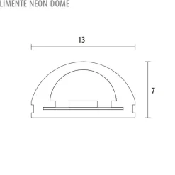 LED-silikoniprofiili Limente LED-Neon Dome 4000K 24V IP67 5m