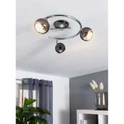 LED-Spottivalaisin Eglo Bimeda 3-osainen musta/nikkeli