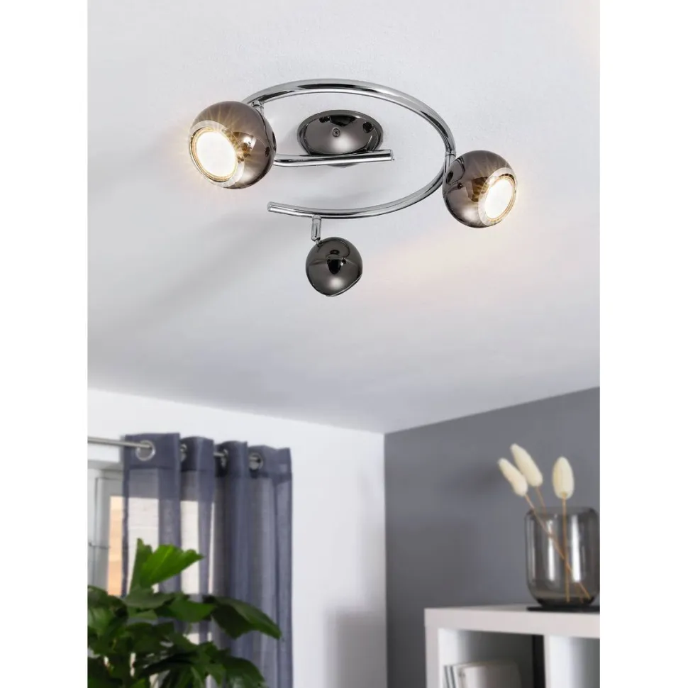 LED-Spottivalaisin Eglo Bimeda 3-osainen musta/nikkeli