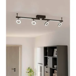 LED-Spottivalaisin Eglo Cardillio 2 4-osainen 98,5x8,5x17,5cm musta/valkoinen