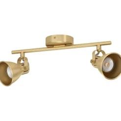 LED-Spottivalaisin Eglo Seras 2-osainen 37x6,5cm harjattu messinki/kulta