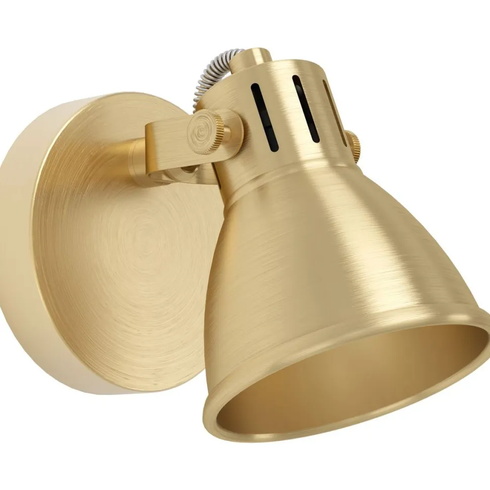 LED-Spottivalaisin Eglo Seras 3W Ø10cm harjattu messinki/kulta