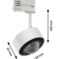 LED-spottivalaisin kiskoon Paulmann ProRail3 Aldan, 4000K, himmennettävä, hopea