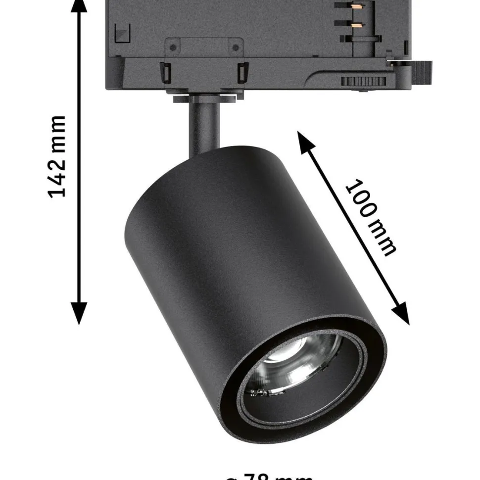 LED-spottivalaisin kiskoon Paulmann ProRail3 Kratos, 50°, 2000lm, 18.5W, 4000K, hopea