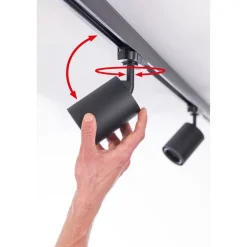 LED-spottivalaisin kiskoon Paulmann ProRail3 Kratos, 50°, 2000lm, 18.5W, 4000K, hopea