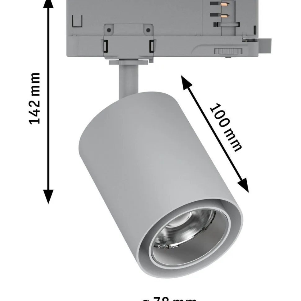 LED-spottivalaisin kiskoon Paulmann ProRail3 Kratos, 50°, 25W, 3000K, musta
