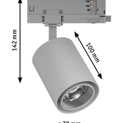 LED-spottivalaisin kiskoon Paulmann ProRail3 Kratos, 36°, 9W, 4000K, musta