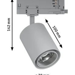 LED-spottivalaisin kiskoon Paulmann ProRail3 Kratos, 36°, 25W, 3000K, musta