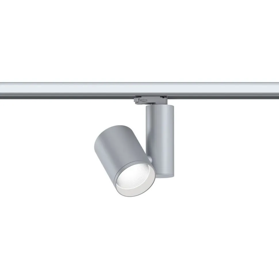 LED-spottivalaisin kiskoon Paulmann ProRail3 Zeuz, 60°, 4000K, himmennettävä, hopea