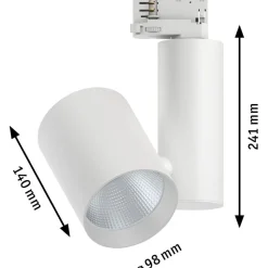 LED-spottivalaisin kiskoon Paulmann ProRail3 Zeuz, 15°, 3000K, himmennettävä, musta