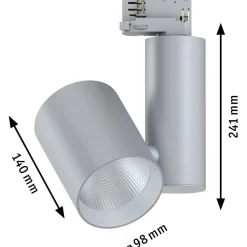 LED-spottivalaisin kiskoon Paulmann ProRail3 Zeuz, 39°, 3000K, himmennettävä, musta