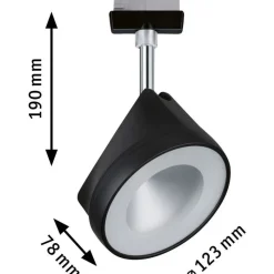 LED-spottivalaisin kiskoon Paulmann URail Arena, 2700K, himmennettävä, kromi