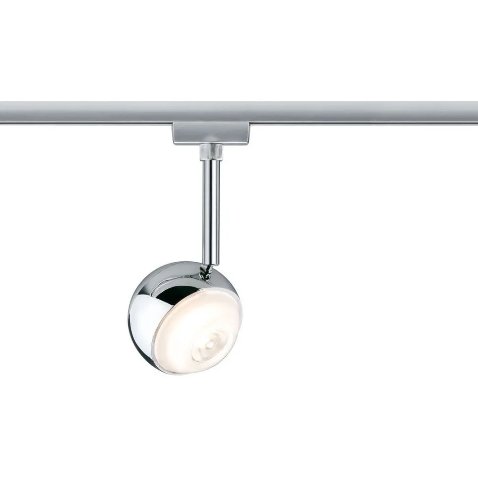 LED-spottivalaisin kiskoon Paulmann URail Capsule II, 2700K, himmennettävä, kromi