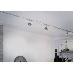 LED-spottivalaisin kiskoon Paulmann URail Circle, 160lm, 5W, 4000K, himmennettävä, mattakromi